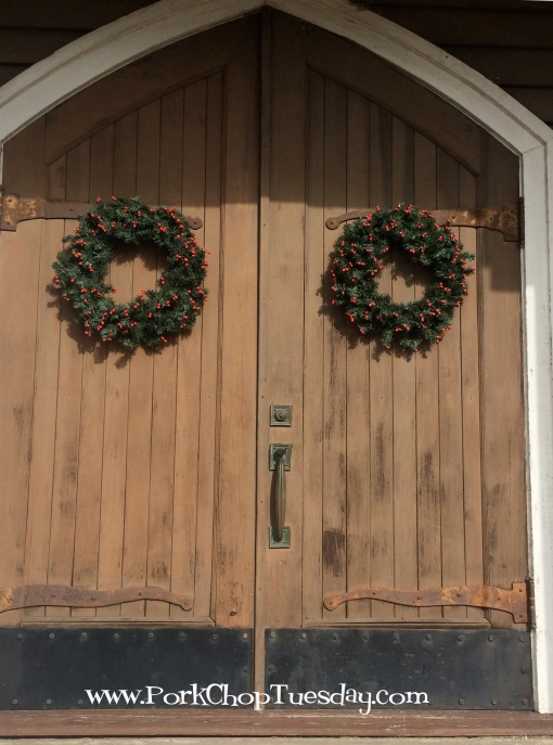 wreaths on church doors