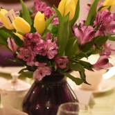purple and yellow floral arrangement